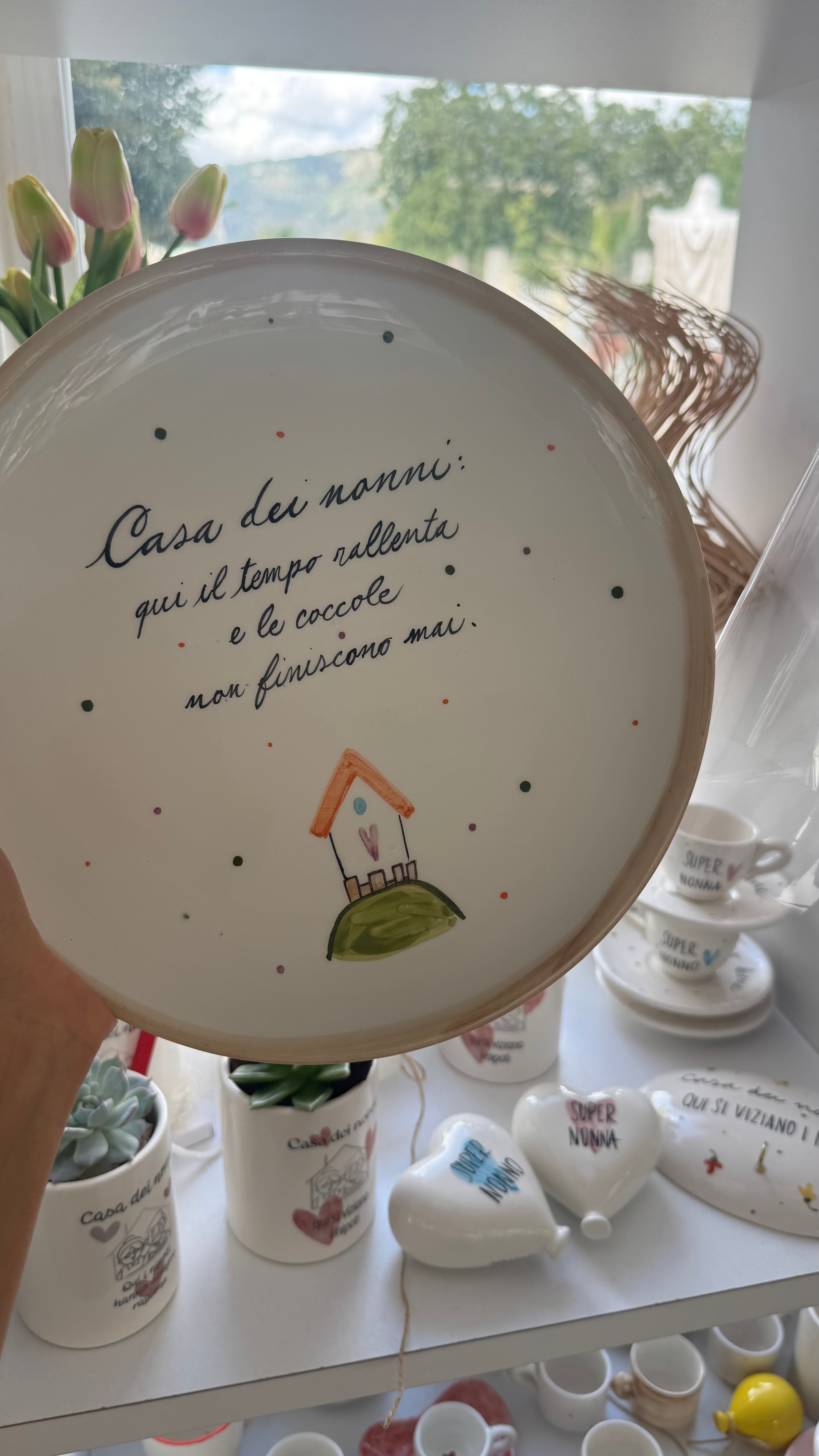 Piatto nonni con casetta