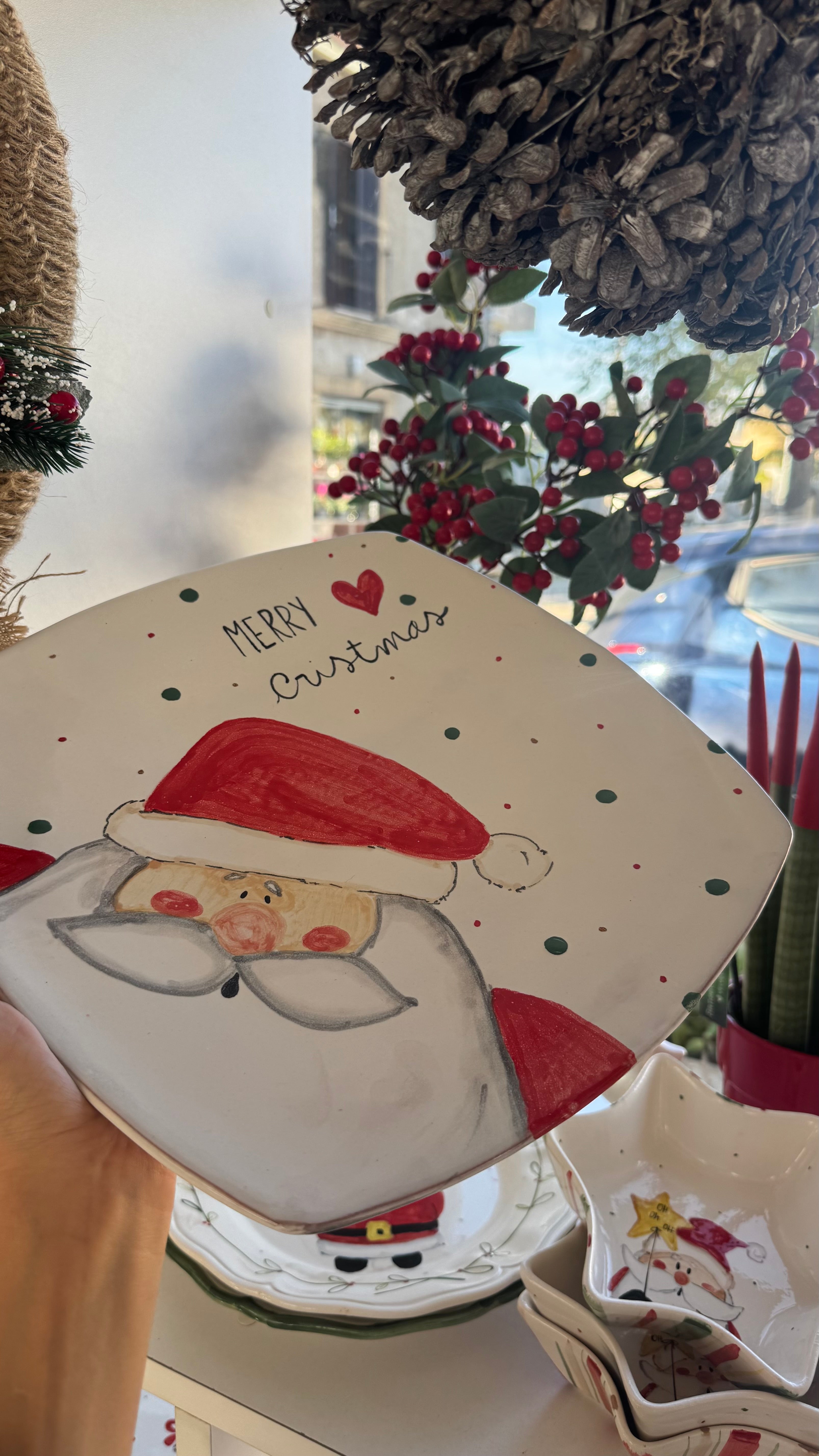 PIATTO QUADRO BABBO NATALE