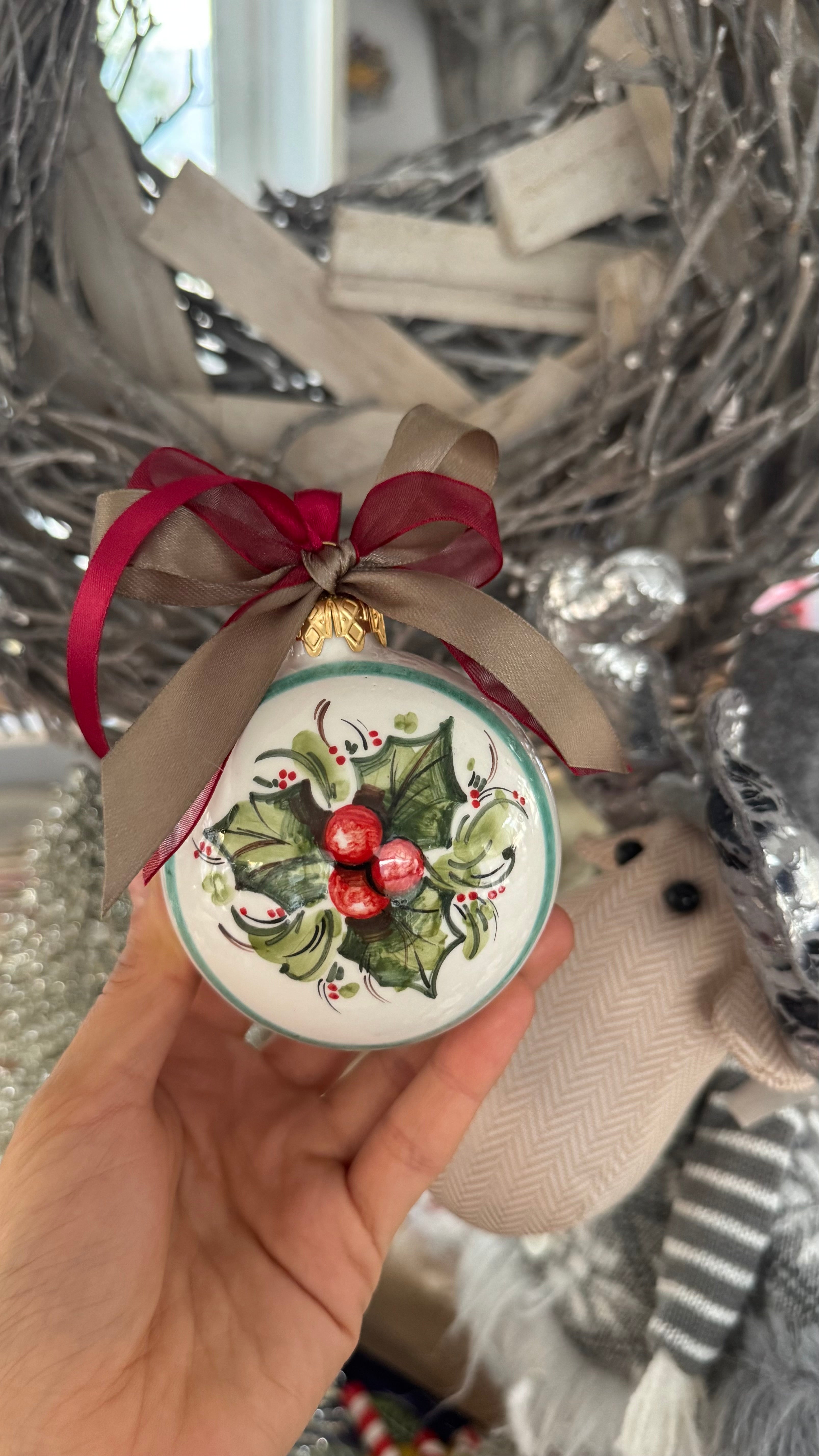 PALLA NATALE AGRIFOGLIO