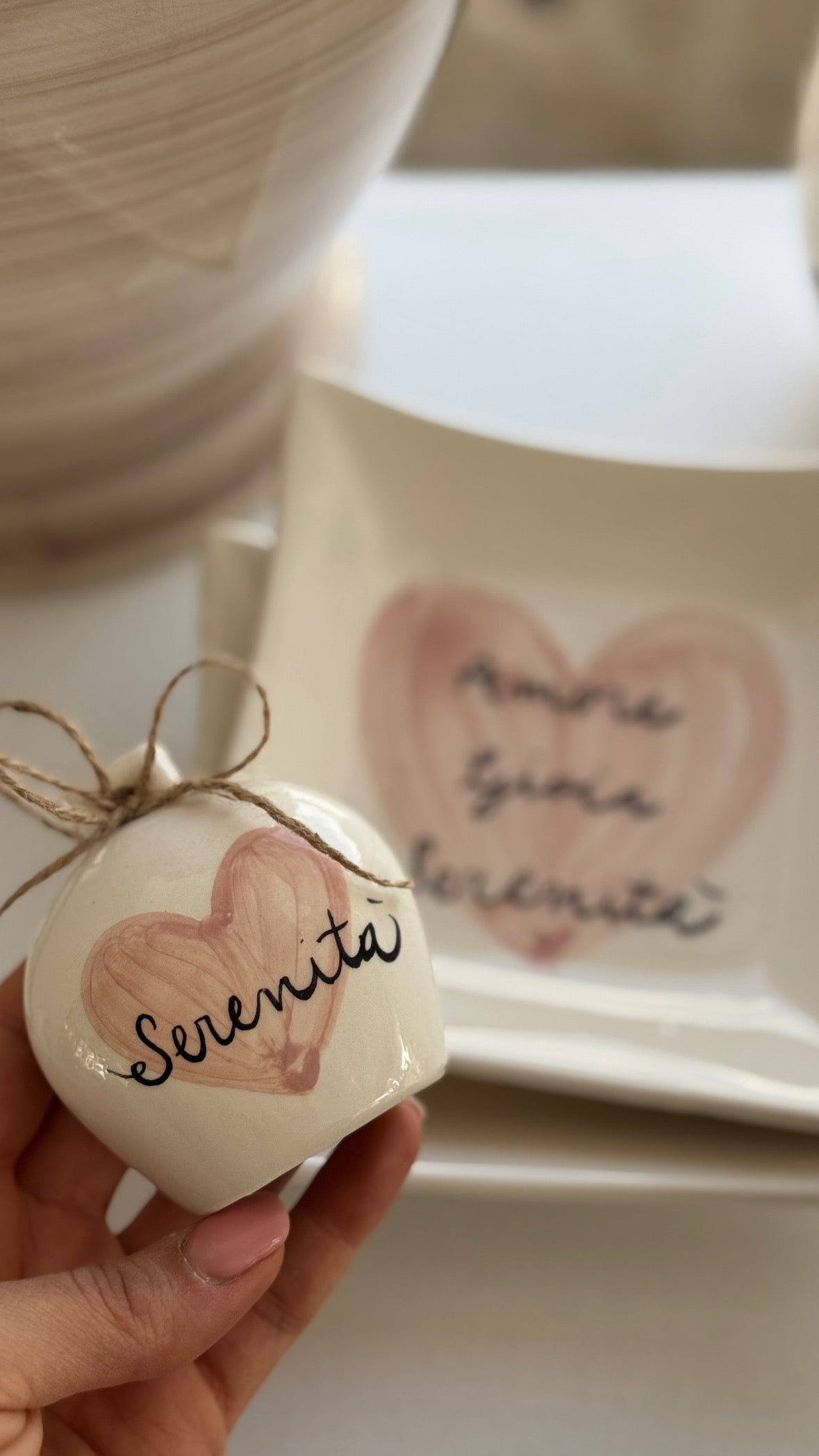 Campana cuore shabby