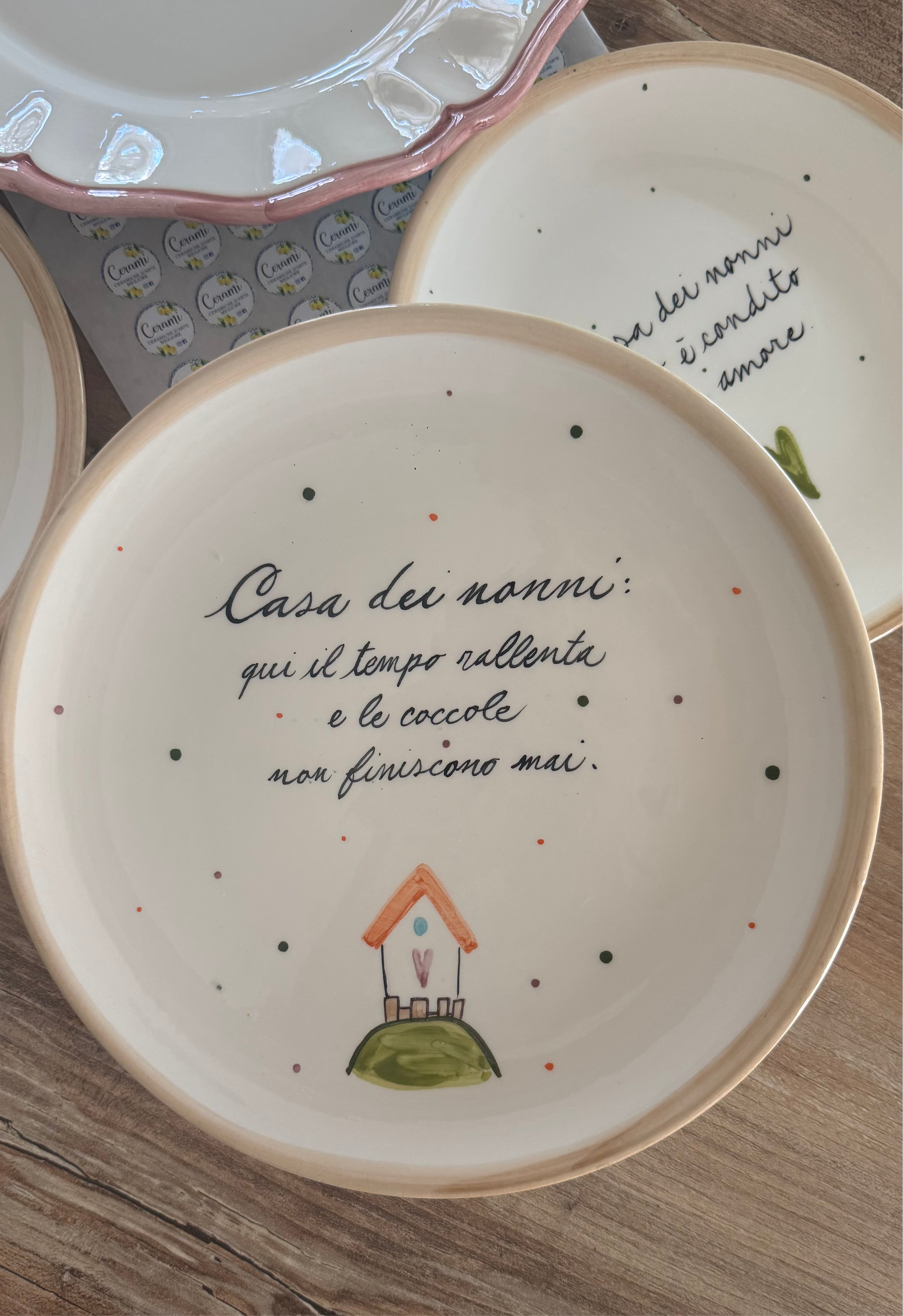 Piatto nonni con casetta