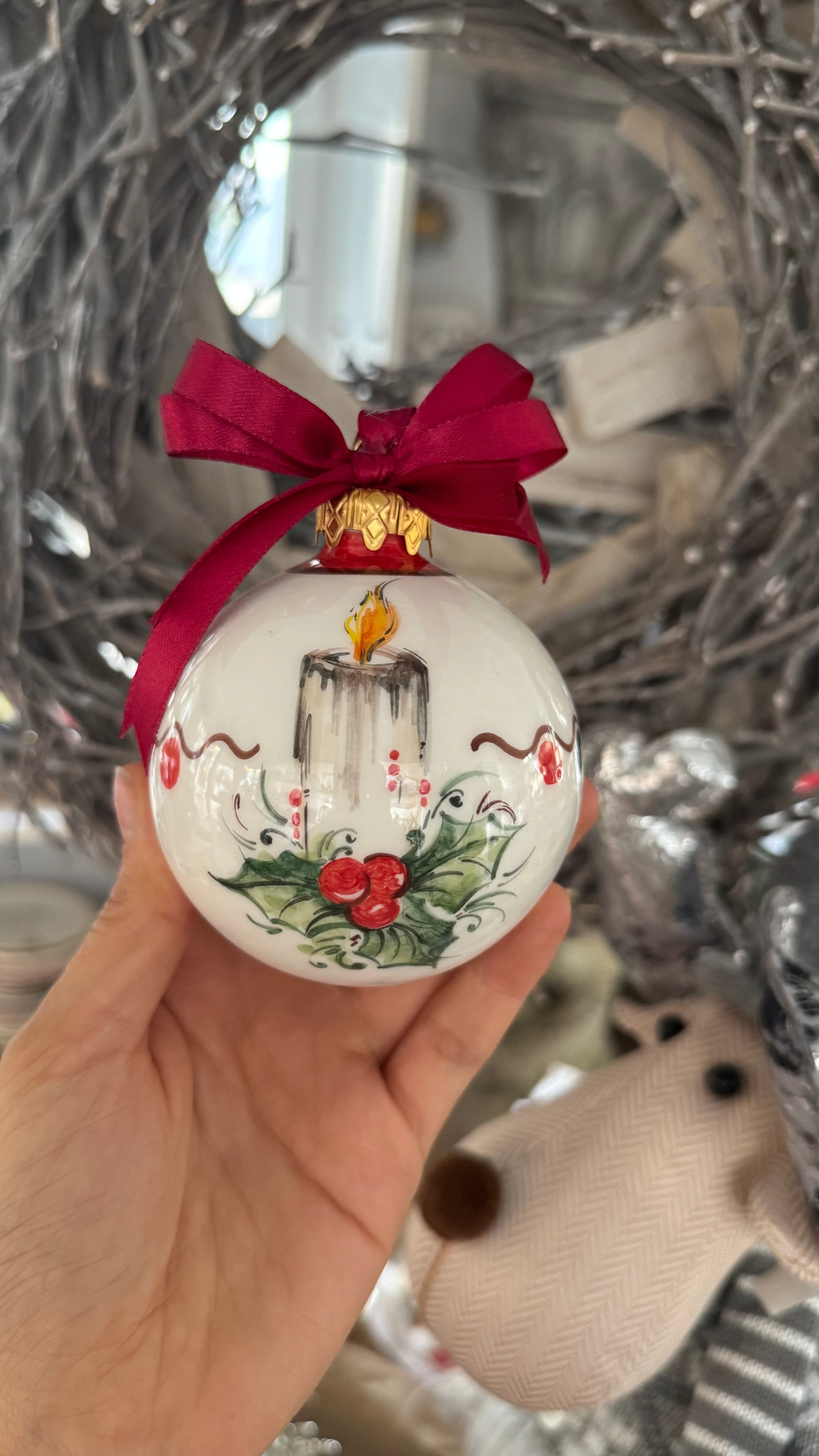 PALLA NATALE AGRIFOGLIO