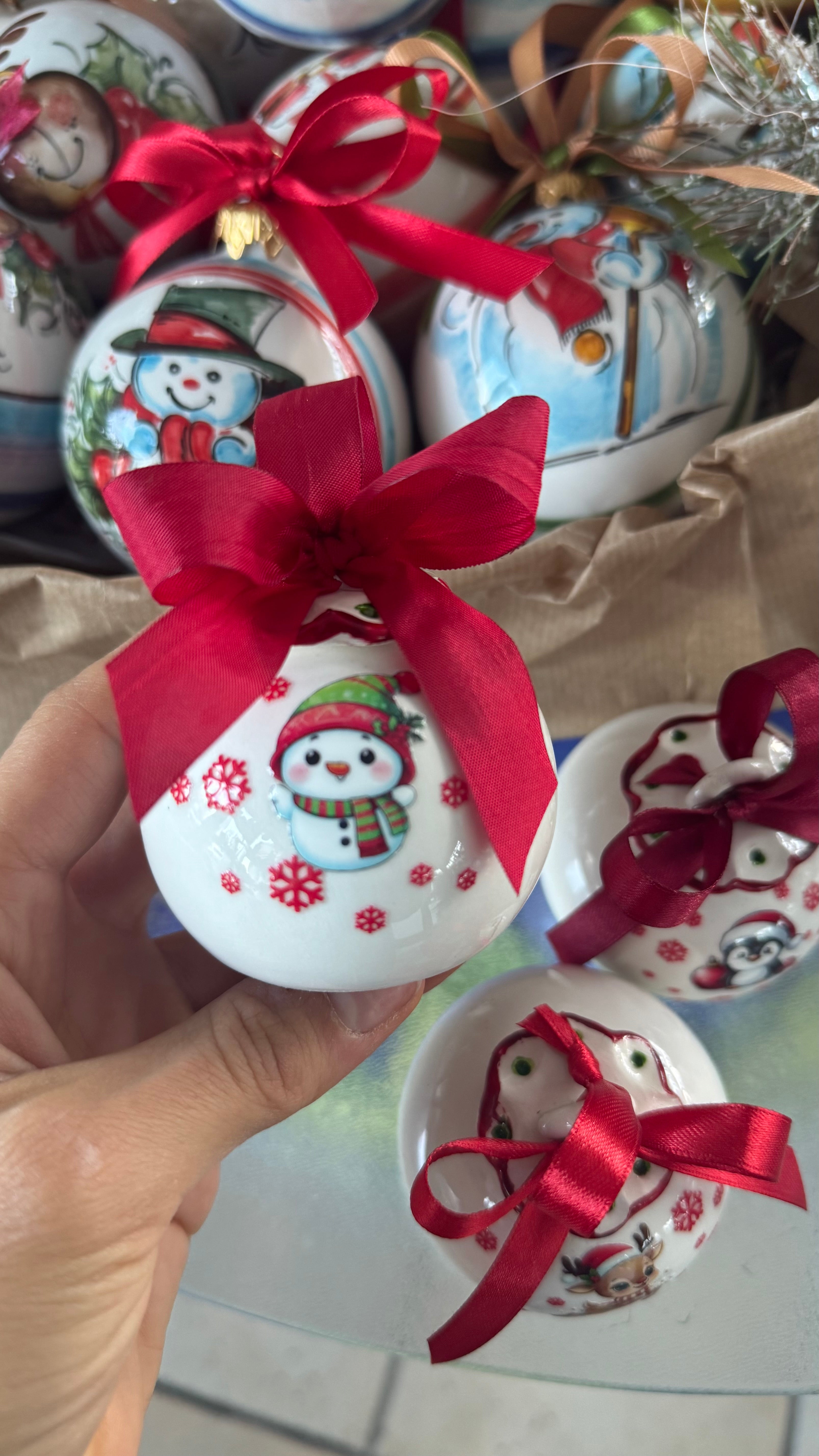 Palle d’appoggio soggetti natalizi