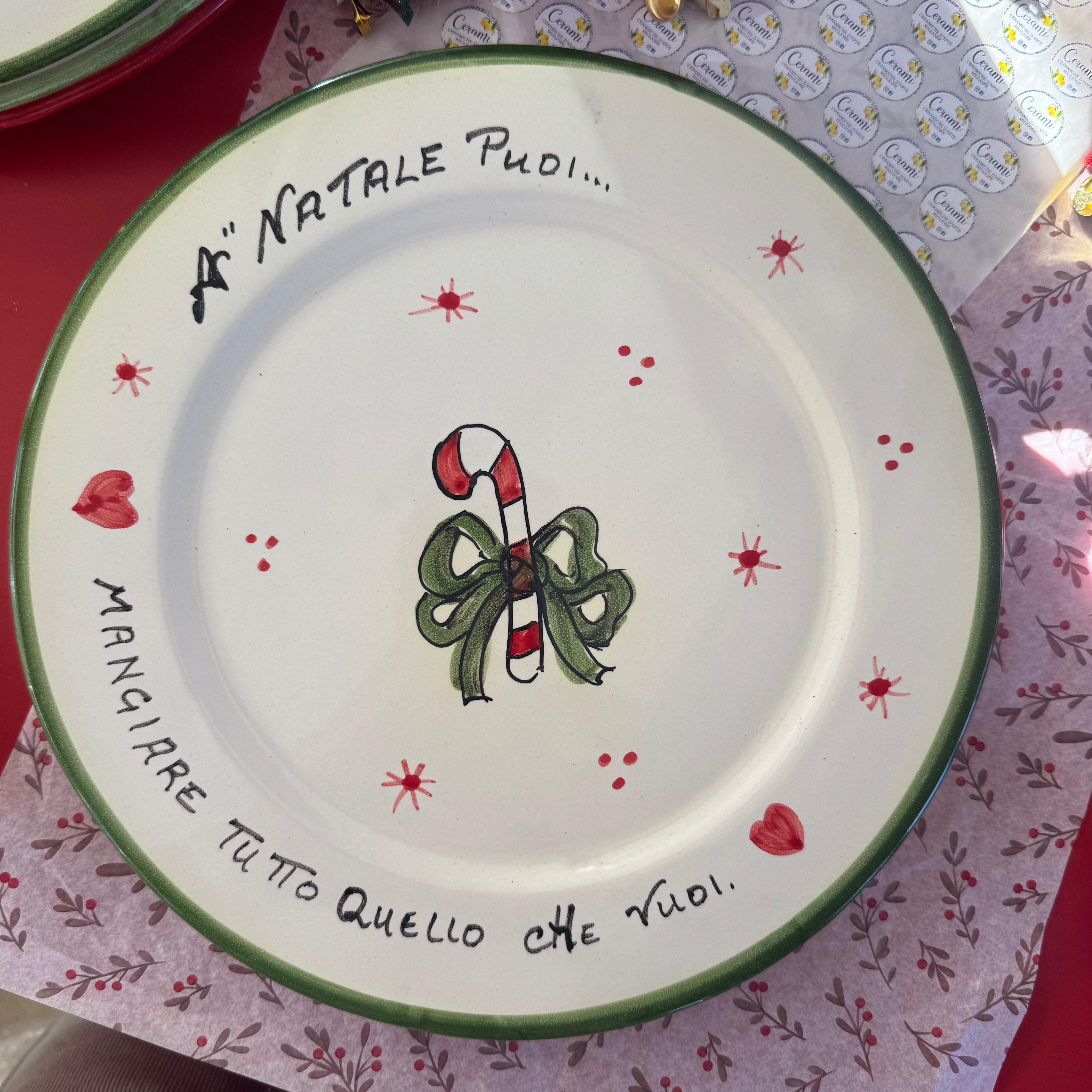 PIATTO VASSOIO BASTONCINO ZUCCHERO