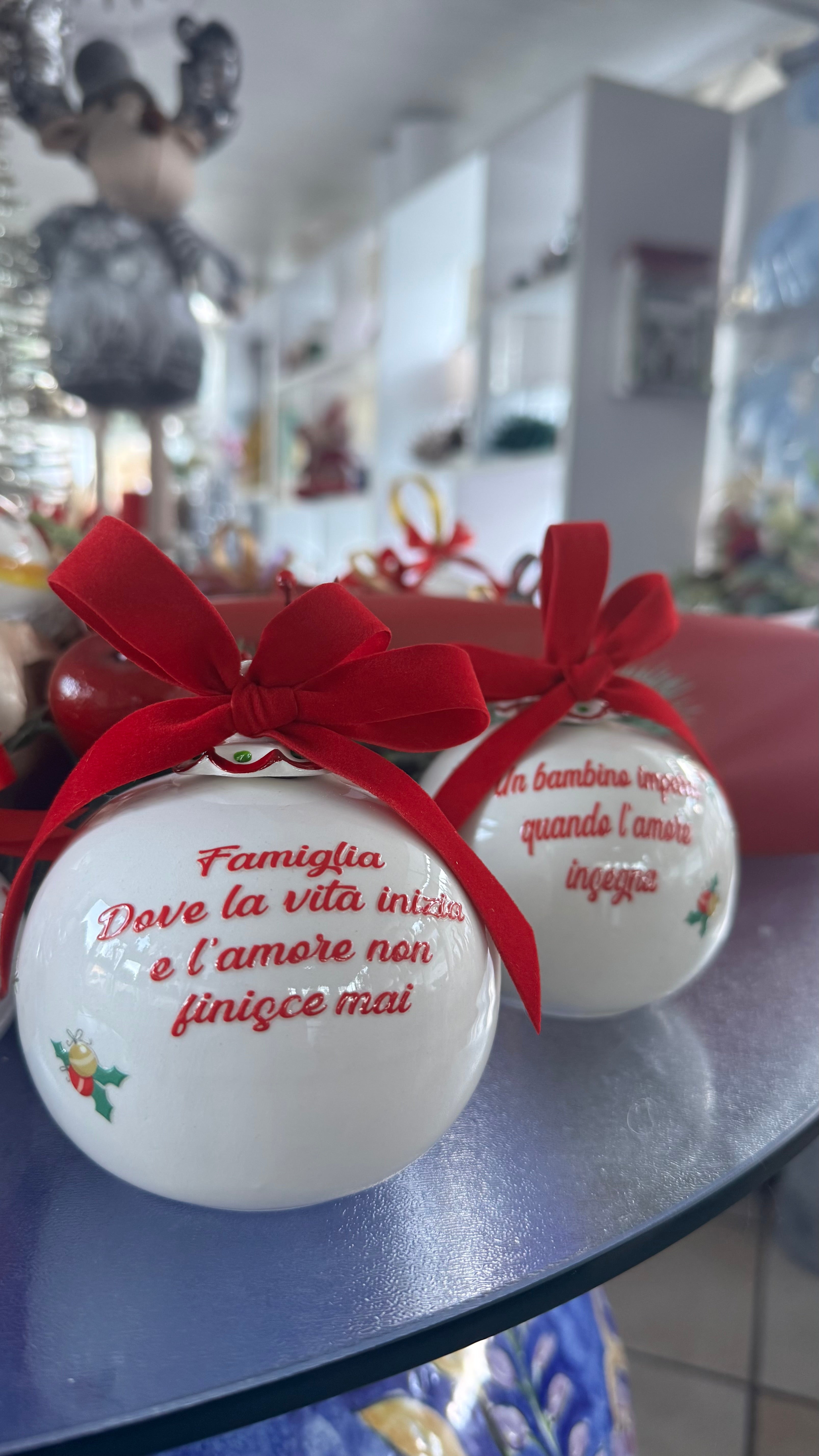 Palle d’appoggio con frase