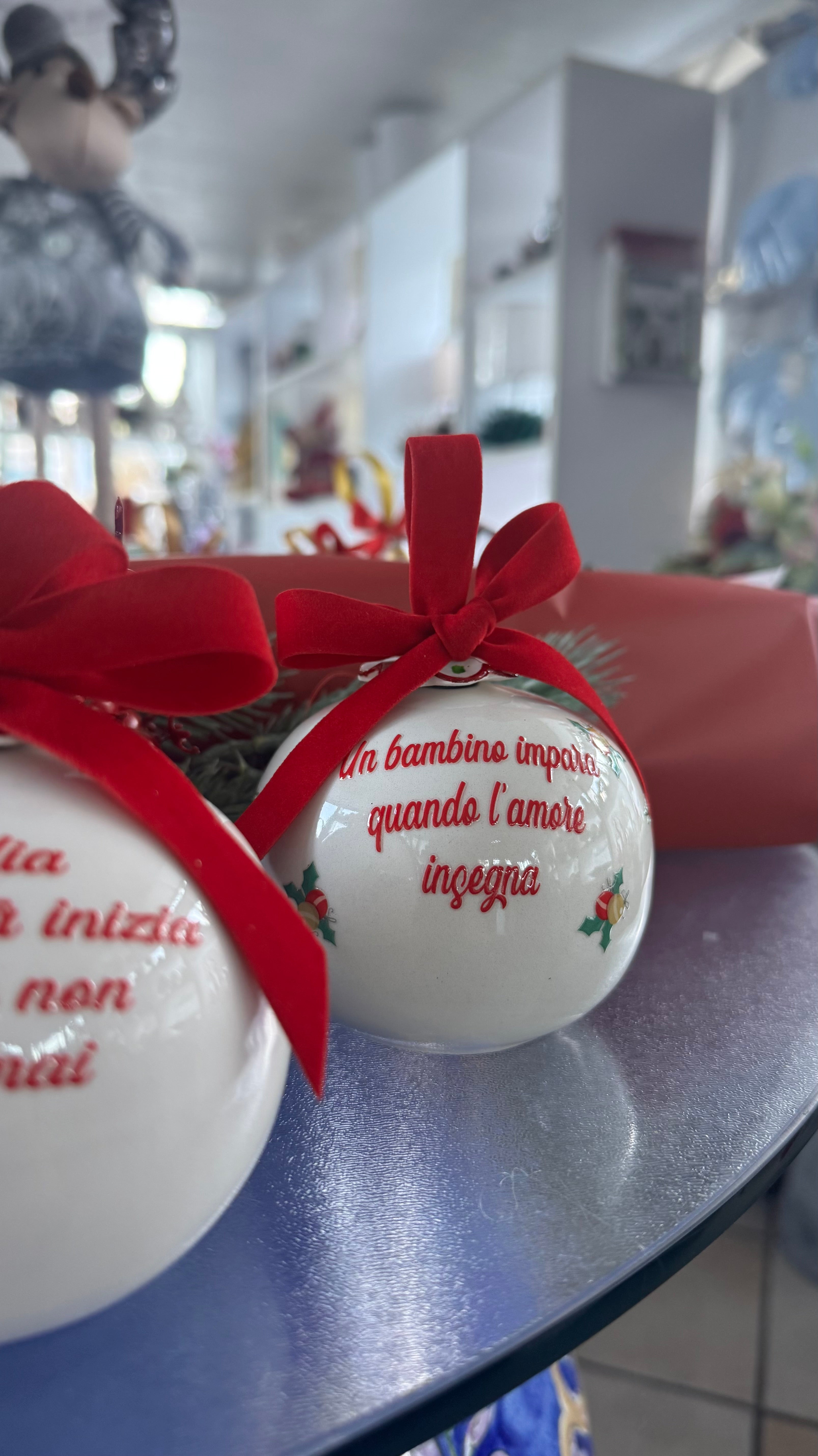 Palle d’appoggio con frase