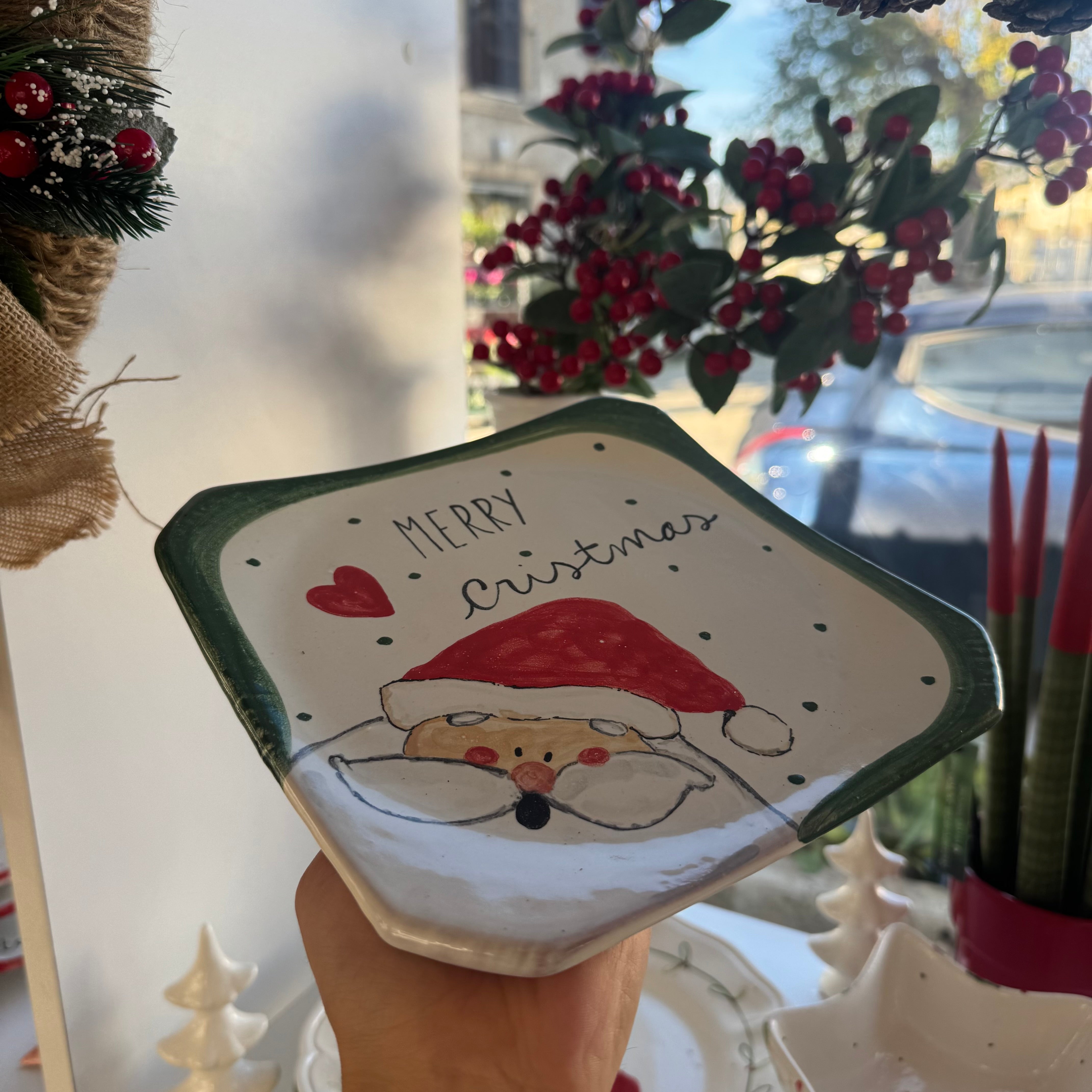 PIATTO QUADRO BABBO NATALE