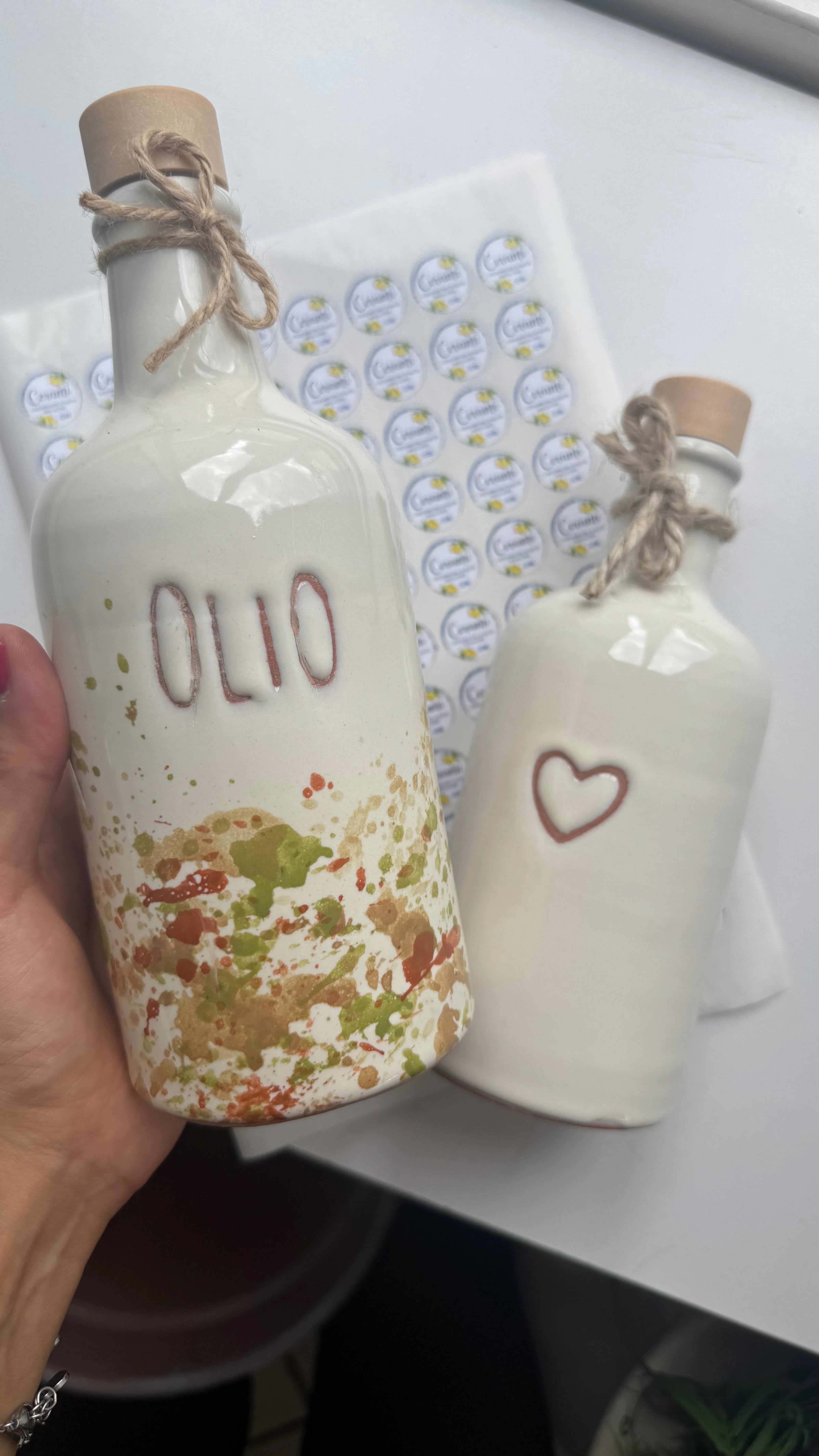 Bottiglia olio con schizzi