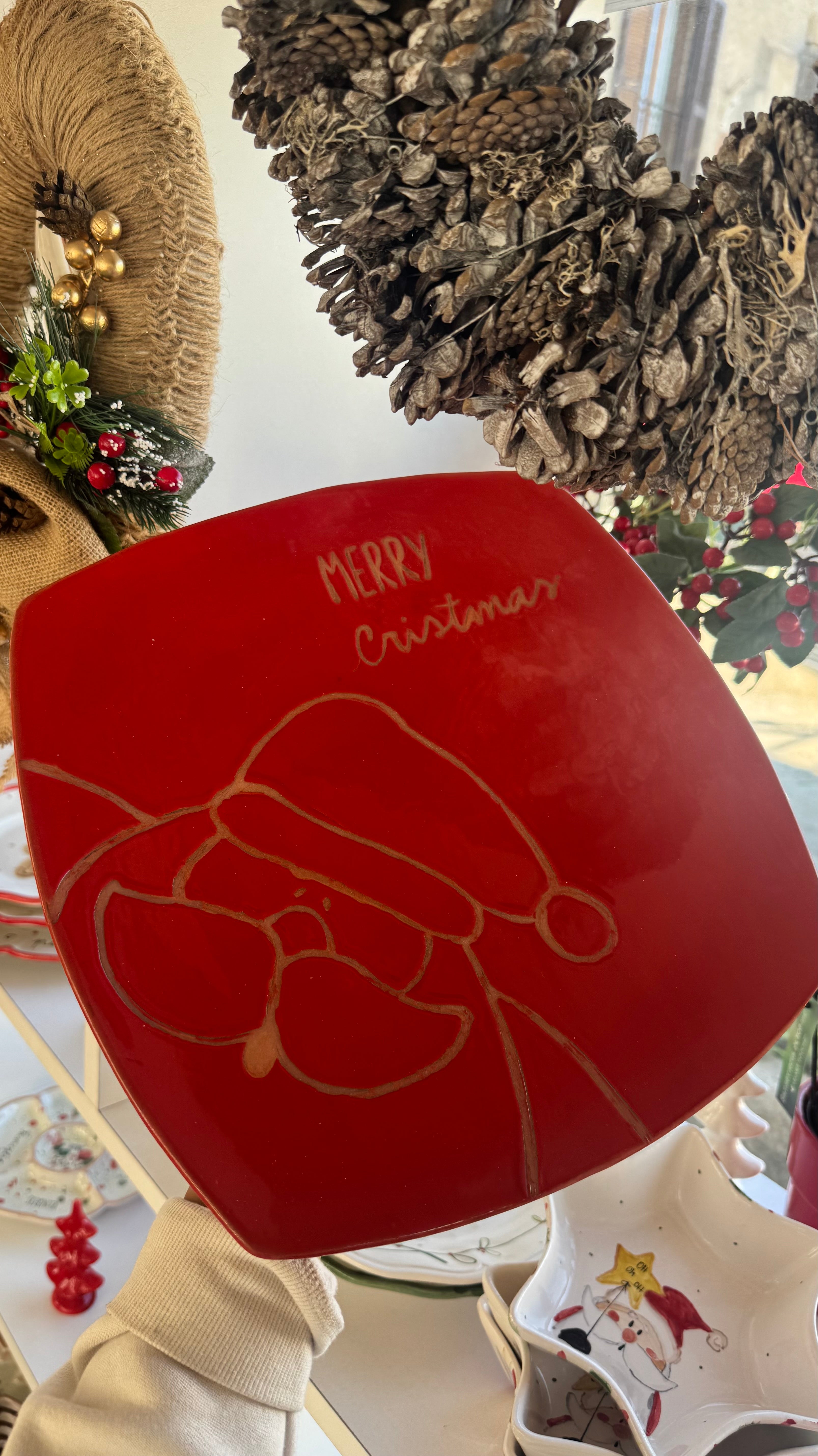 PIATTO QUADRO BABBO NATALE