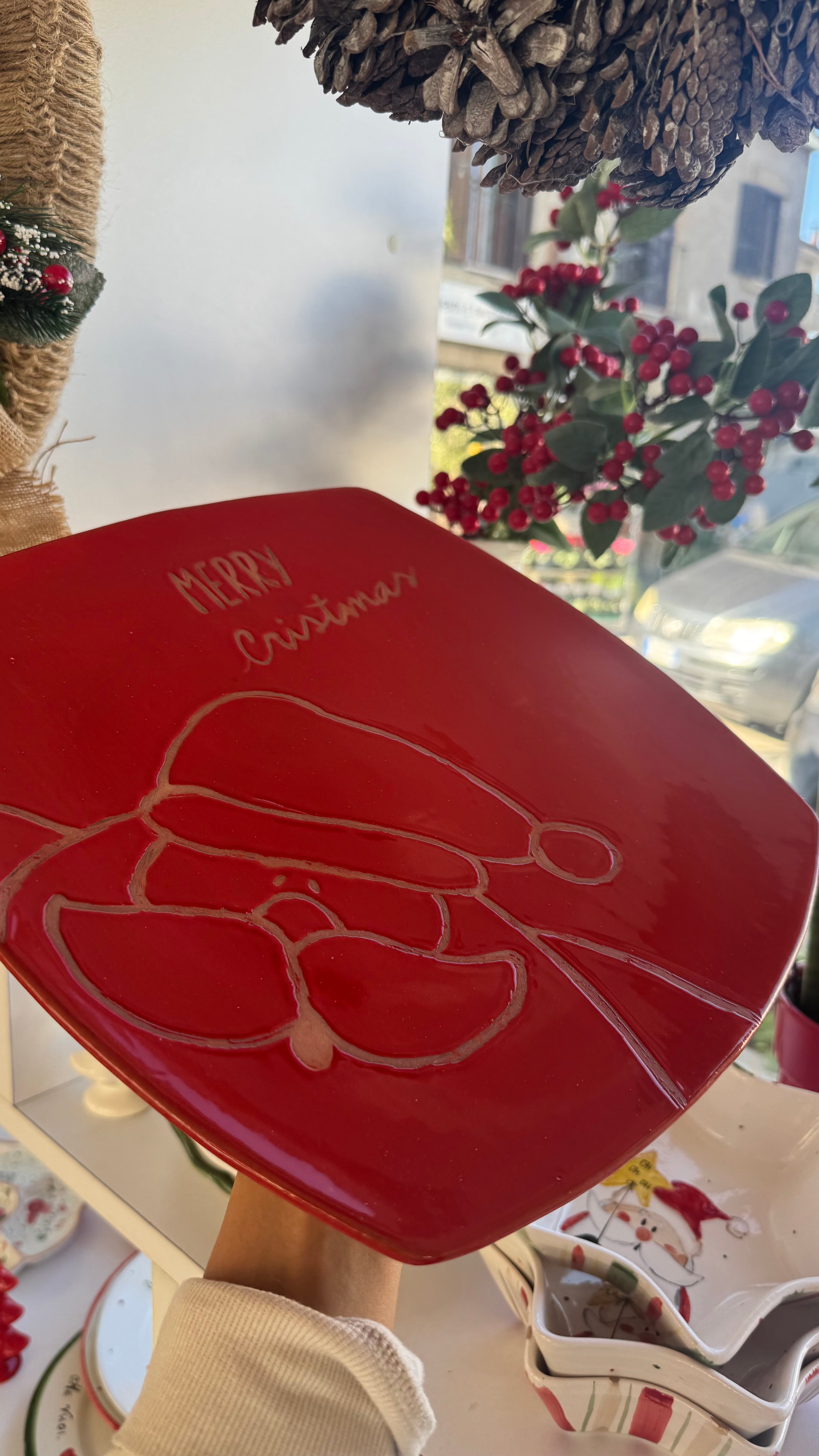 PIATTO QUADRO BABBO NATALE