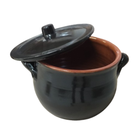 PENTOLA TERRACOTTA CON COPERCHIO