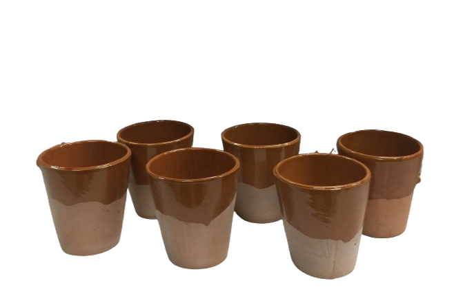 SET 6 BICCHIERI IN TERRACOTTA